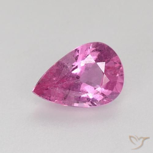 0.57ct Natürlicher Mittelrosa Saphir, Birnenform, VS