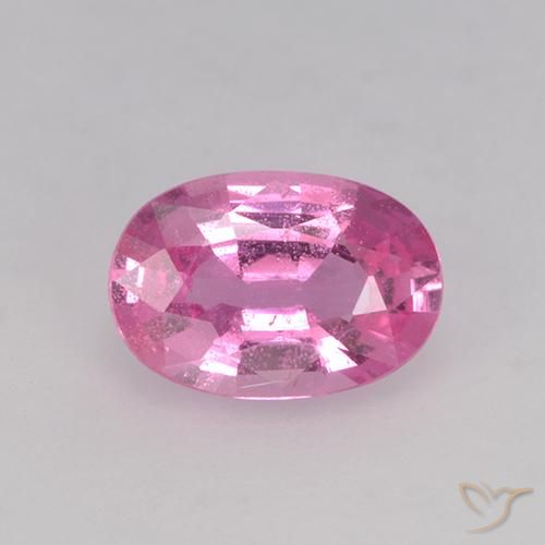 0.66ct Natürlicher tiefrosa Saphir, Oval, VVS-VS