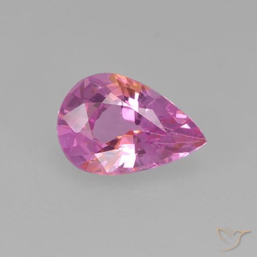 0.58ct Natürlicher Intensives Rosa Saphir, Birnenform, VVS-VS