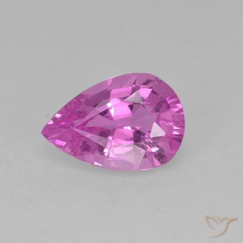 0.65ct Natürlicher Mittelviolett Saphir, Birnenform, VVS-VS