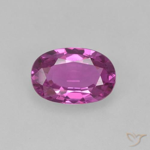 0.66ct Natürlicher Tiefrosa-Lila Saphir, Oval, VVS