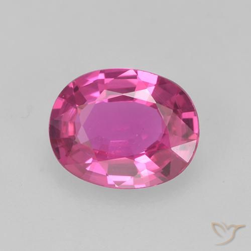 0.61ct Natürlicher Tiefes Magenta Saphir, Oval, VS