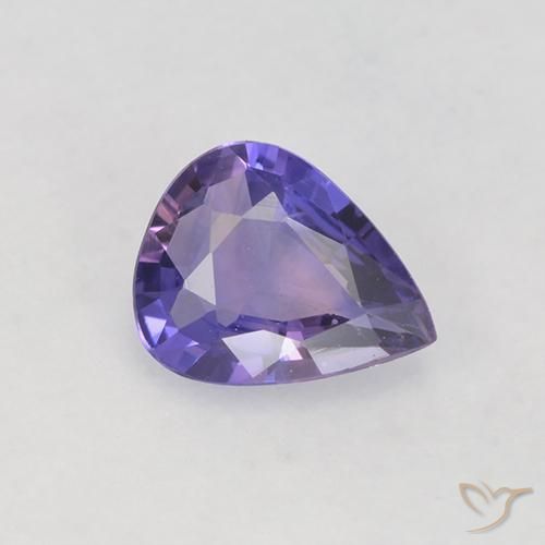 0.50ct Natürlicher Mittelviolett Saphir, Birnenform, VS