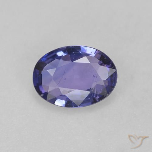 0.57ct Natürlicher violett-blau Saphir, Oval, VS