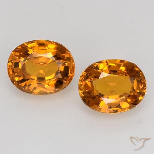 1.41ctw Natürlicher tieforange Saphir, Oval, VVS-VS