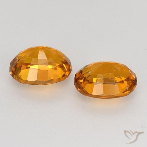 1.41 ct natürliche tieforange Saphir-Edelsteine, Oval, VVS-VS