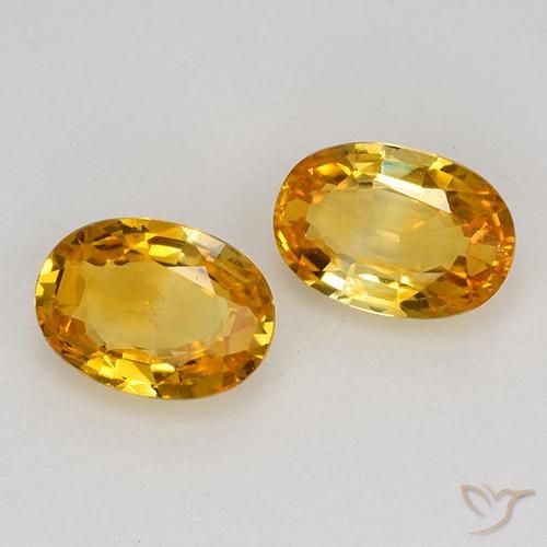 1.26 ct natürliche Tiefes Goldorange Saphir-Edelsteine, Oval, VS