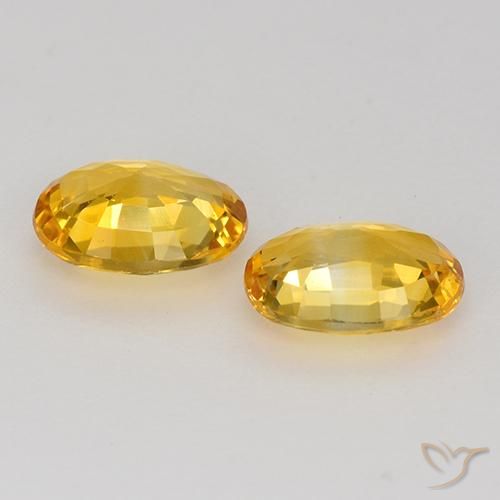 1.26 ct natürliche Tiefes Goldorange Saphir-Edelsteine, Oval, VS