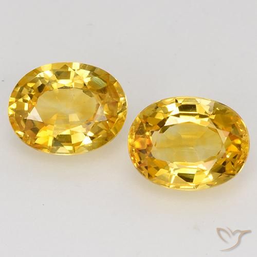1.53ctw Natürlicher Golden Saphir, Oval, VS