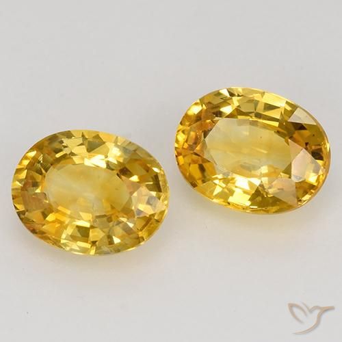1.53 ct natürliche Golden Saphir-Edelsteine, Oval, VS