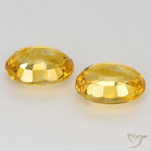 1.53 ct natürliche Golden Saphir-Edelsteine, Oval, VS