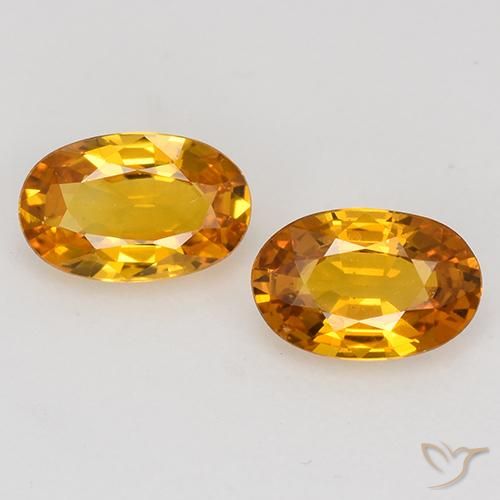 1.21ctw Natürlicher gold-orange Saphir, Oval, VVS-VS