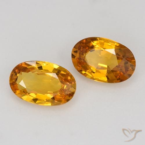 1.21 ct natürliche gold-orange Saphir-Edelsteine, Oval, VVS-VS
