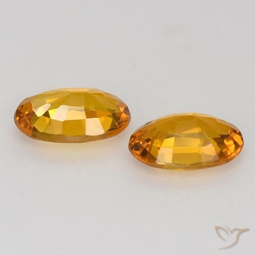 1.21 ct natürliche gold-orange Saphir-Edelsteine, Oval, VVS-VS