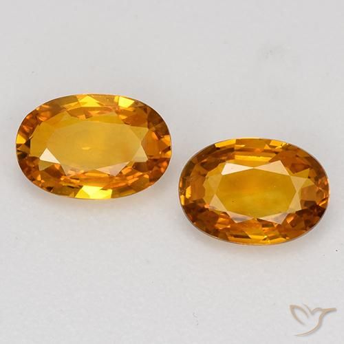 1.17ctw Natürlicher bräunlich-orange Saphir, Oval, VVS-VS