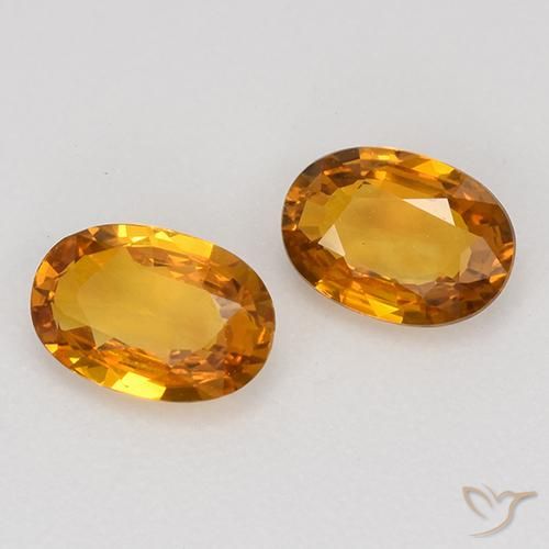 1.17 ct natürliche bräunlich-orange Saphir-Edelsteine, Oval, VVS-VS