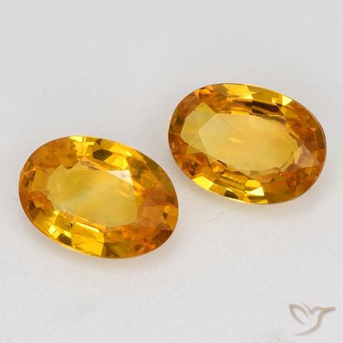 1.25 ct natürliche Mittelorange Saphir-Edelsteine, Oval, VVS-VS