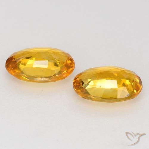1.25 ct natürliche Mittelorange Saphir-Edelsteine, Oval, VVS-VS