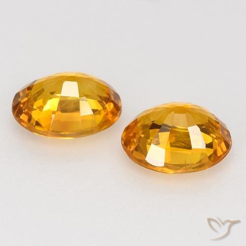 1.03 ct natürliche gold-orange Saphir-Edelsteine, Oval, VS