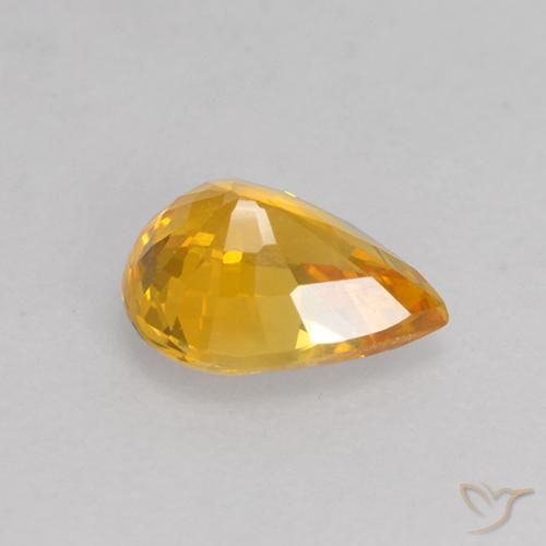 9,17 ctw natürlicher Tiefes Orange-Gold Saphir, Birnenform, VS