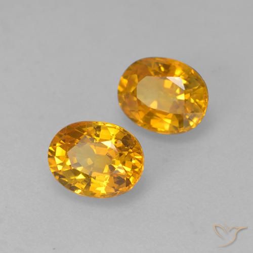1.13 ct natürliche Aprikose Orange Saphir-Edelsteine, Oval, VS