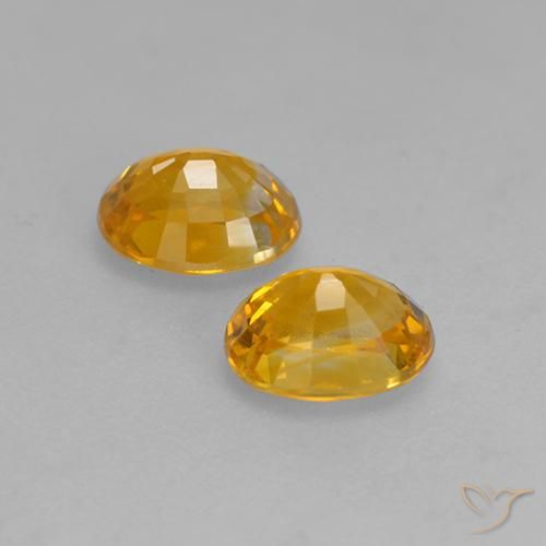 1.13 ct natürliche Aprikose Orange Saphir-Edelsteine, Oval, VS