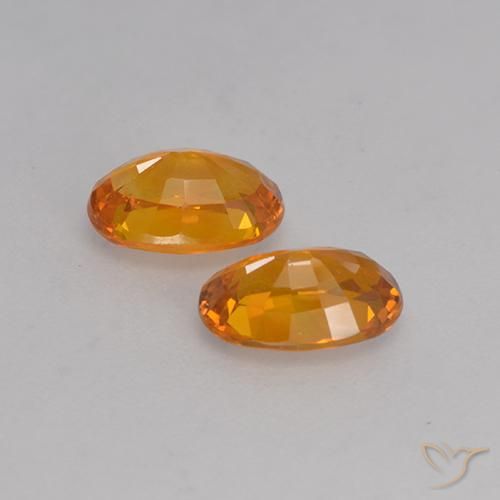 1.36 ct natürliche Aprikose Orange Saphir-Edelsteine, Oval, VVS-VS