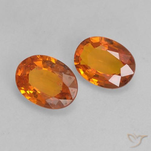1.31 ct natürliche Mittelorange Saphir-Edelsteine, Oval, VVS-VS