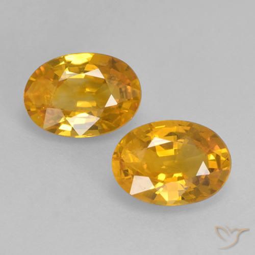 1.43ctw Natürlicher Aprikose Orange Saphir, Oval, VS
