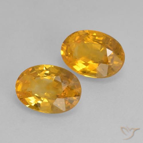 1.43 ct natürliche Aprikose Orange Saphir-Edelsteine, Oval, VS
