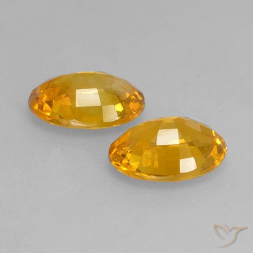 1.43 ct natürliche Aprikose Orange Saphir-Edelsteine, Oval, VS