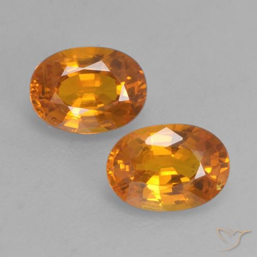 1.28ctw Natürlicher Mittelorange Saphir, Oval, VS