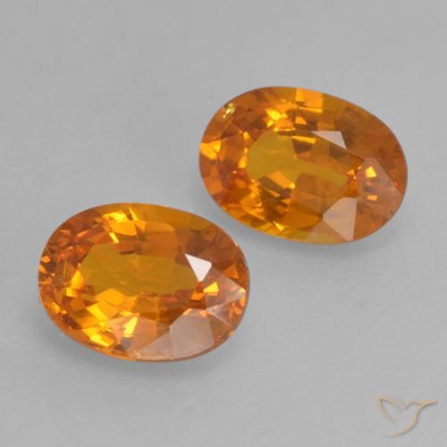 1.28 ct natürliche Mittelorange Saphir-Edelsteine, Oval, VS