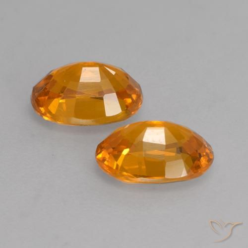 1.28 ct natürliche Mittelorange Saphir-Edelsteine, Oval, VS