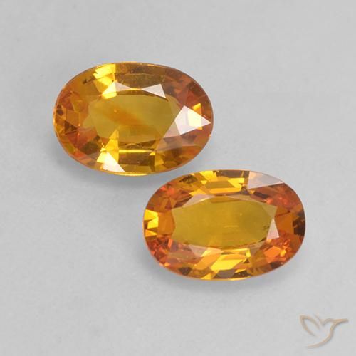 1.35ctw Natürlicher Aprikose Orange Saphir, Oval, VS