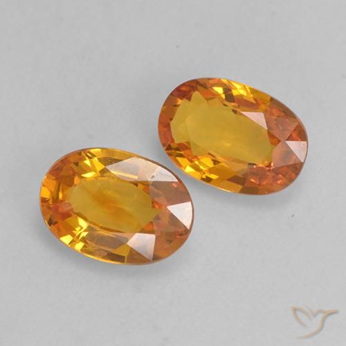 1.35 ct natürliche Aprikose Orange Saphir-Edelsteine, Oval, VS