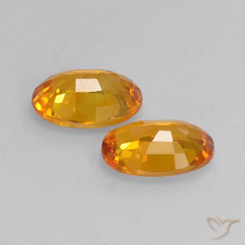 1.35 ct natürliche Aprikose Orange Saphir-Edelsteine, Oval, VS