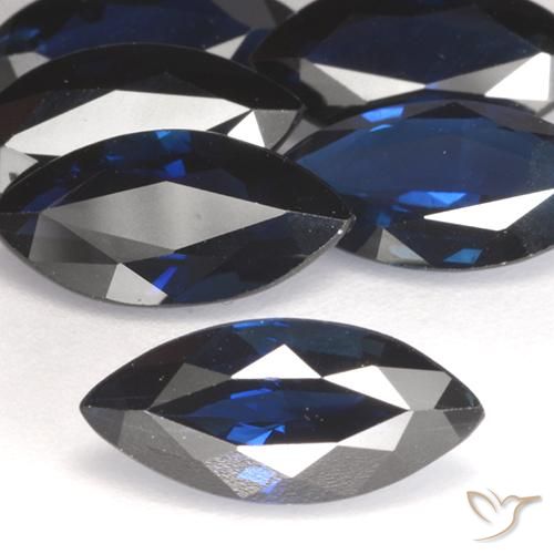 1.31ct Natürlicher dunkelblau Saphir, Marquise, VVS-VS