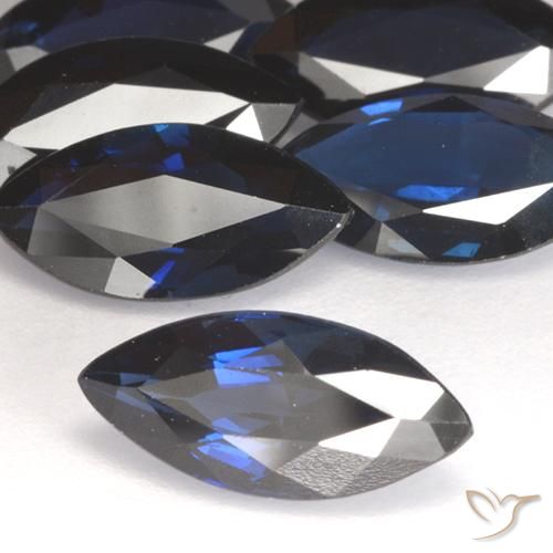 9,17 ctw natürlicher dunkelblau Saphir, Marquise, VVS-VS