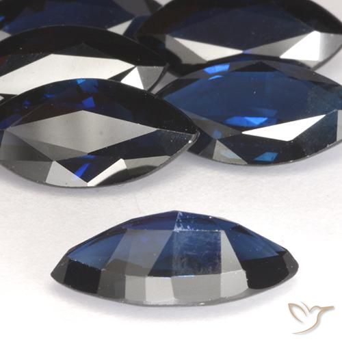9,17 ctw natürlicher dunkelblau Saphir, Marquise, VVS-VS