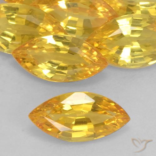 1.08ct Natürlicher Golden Saphir, Marquise, VVS-VS