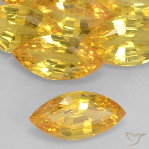 9,17 ctw natürlicher Golden Saphir, Marquise, VVS-VS
