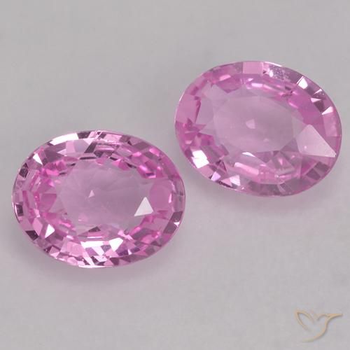 0.82 ct natürliche Helles Rosa-Lila Saphir-Edelsteine, Oval, VVS-VS