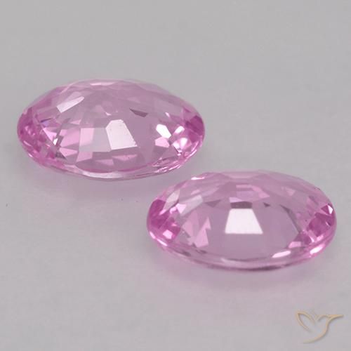 0.82 ct natürliche Helles Rosa-Lila Saphir-Edelsteine, Oval, VVS-VS