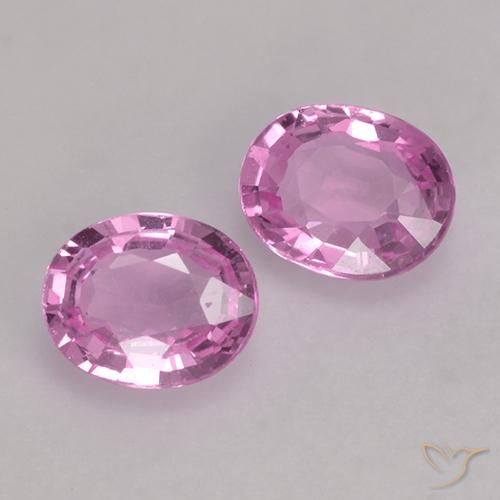 0.80 ct natürliche Helles Rosa-Lila Saphir-Edelsteine, Oval, VS
