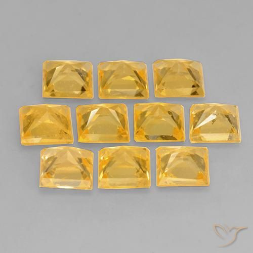 9,17 ctw natürlicher Mittleres Gold Saphir, Quadrat, VS