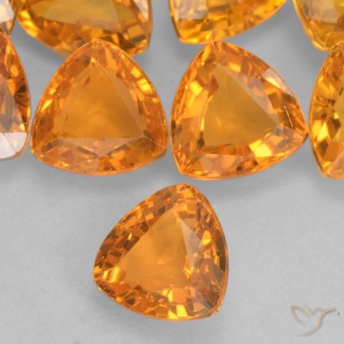 9,17 ctw natürlicher Mittelorange Saphir, Trillion, VVS-VS