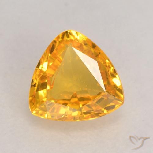 0.64ct Natürlicher Mittelgold Saphir, Trillion, VVS-VS