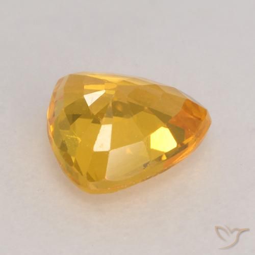 9,17 ctw natürlicher Mittelgold Saphir, Trillion, VVS-VS