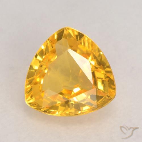 0.62ct Natürlicher Mittelgold Saphir, Trillion, VVS-VS